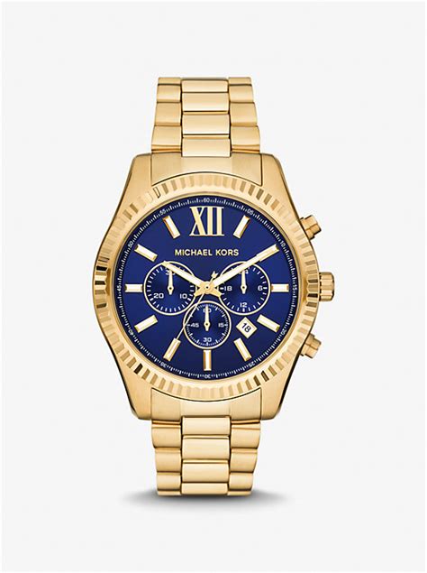 đồng hồ michael kors lexington|Oversized Lexington Gold.